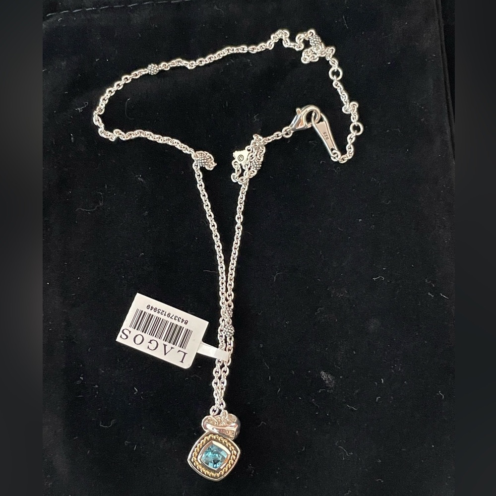 Rittenhouse  Swiss Blue Topaz Pendant Necklace from Lagos - Picture 5 of 12
